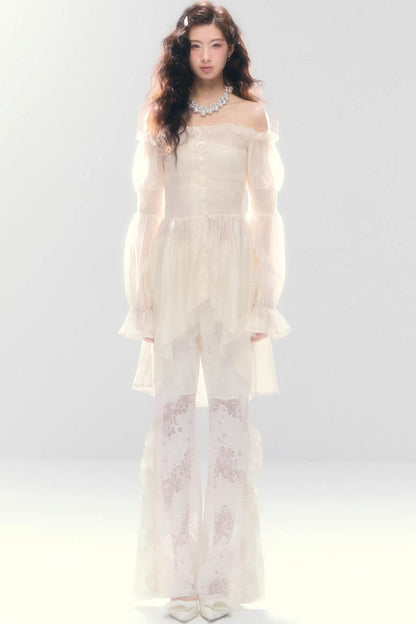 Meerjungfrau-Spitze Schlaghose