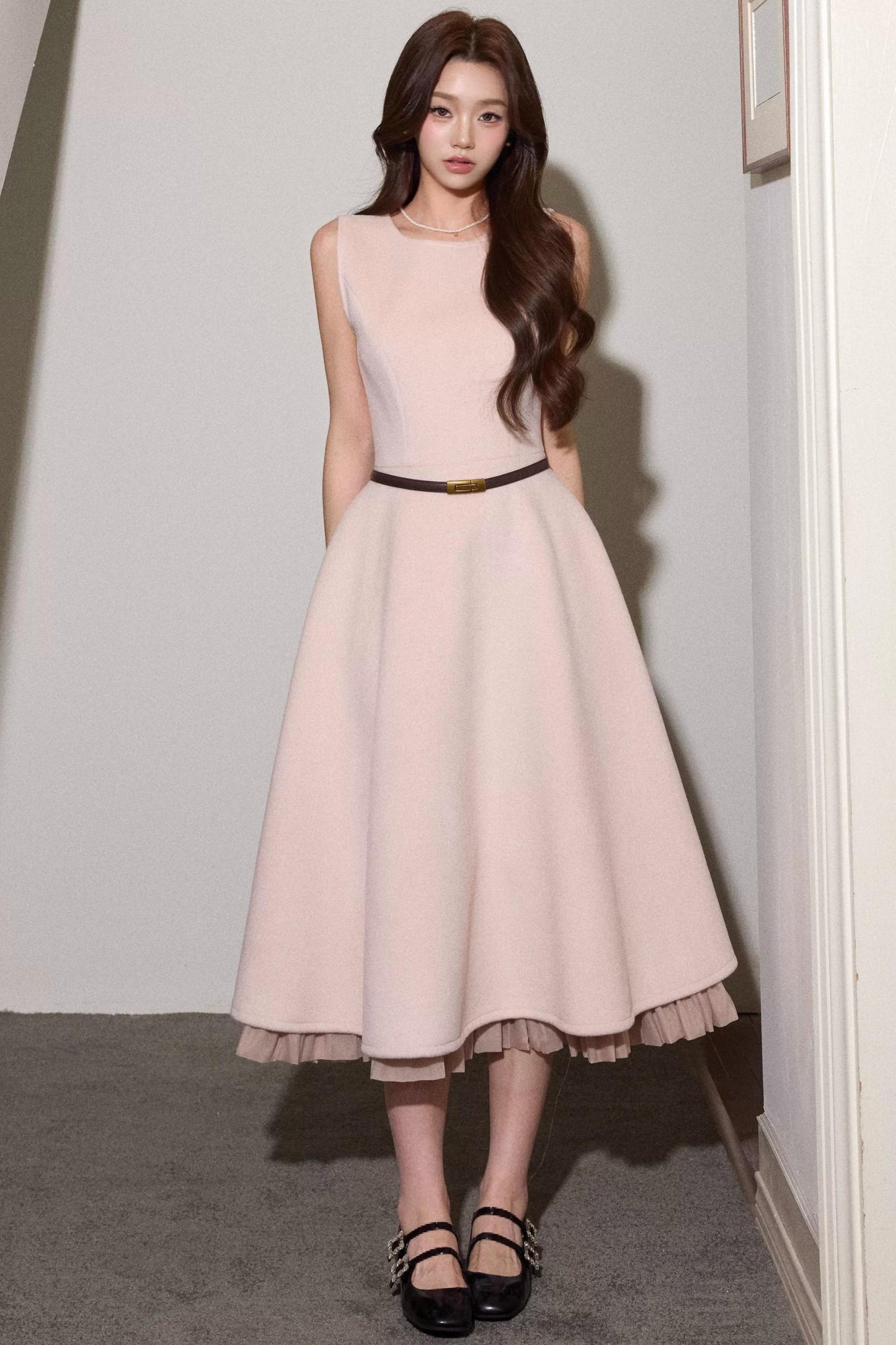 Elegant Wool Dress Short Coat Set-Up