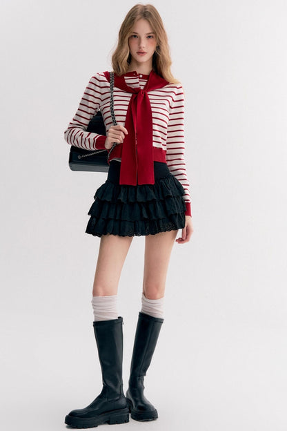 Balletcore Lace Cake Skirt