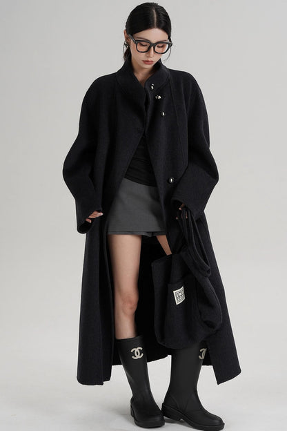Temperament Stand-Up Woolen Coat