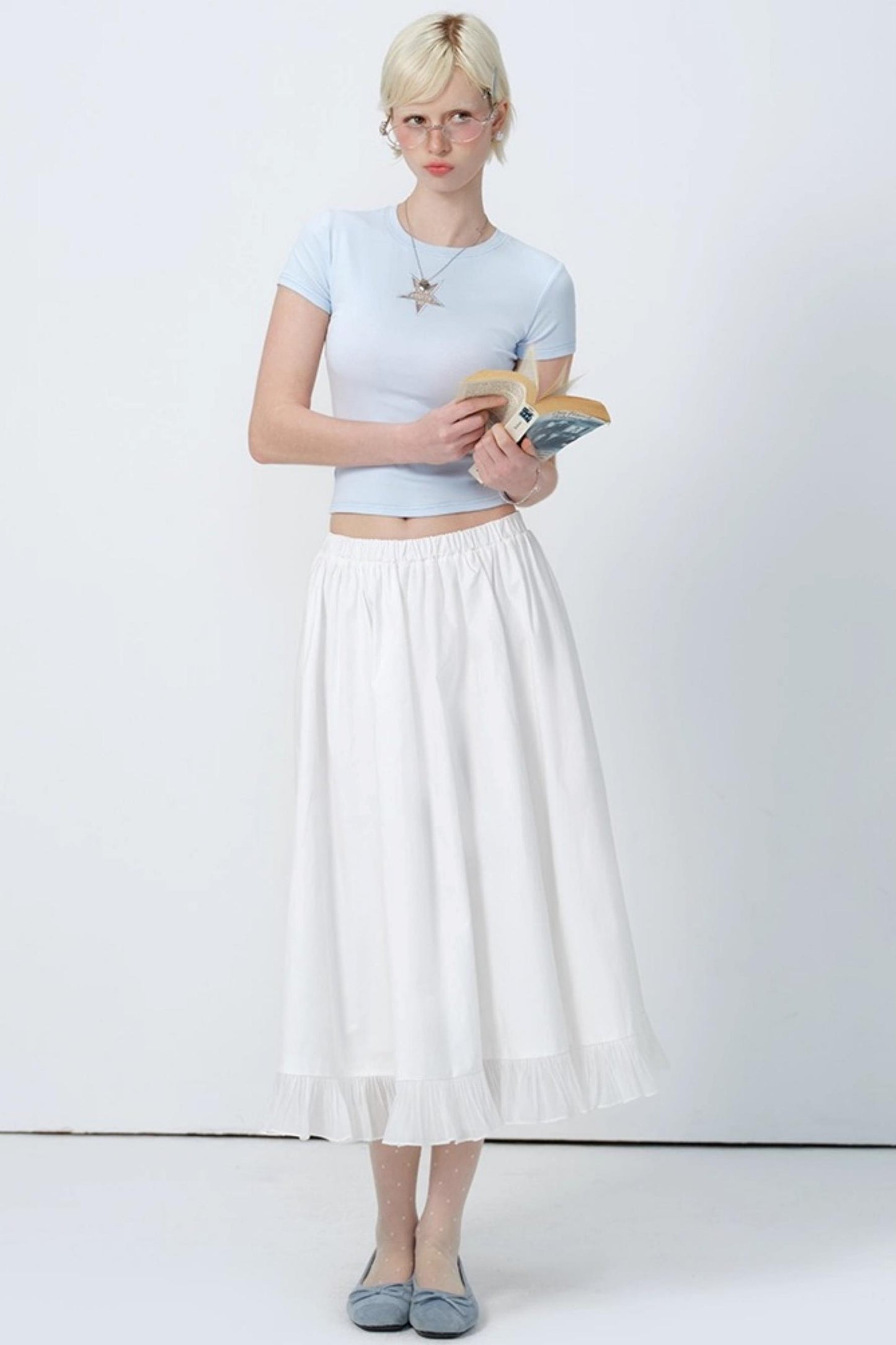 High-Waist A-Line Skirt