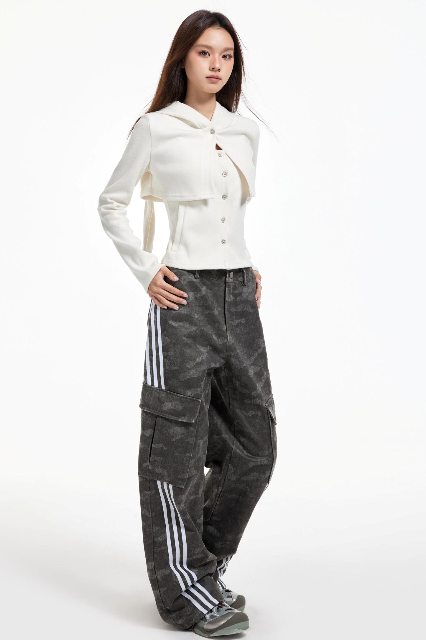 Rabbit Ears Hooded Smock Jacket Set-Up