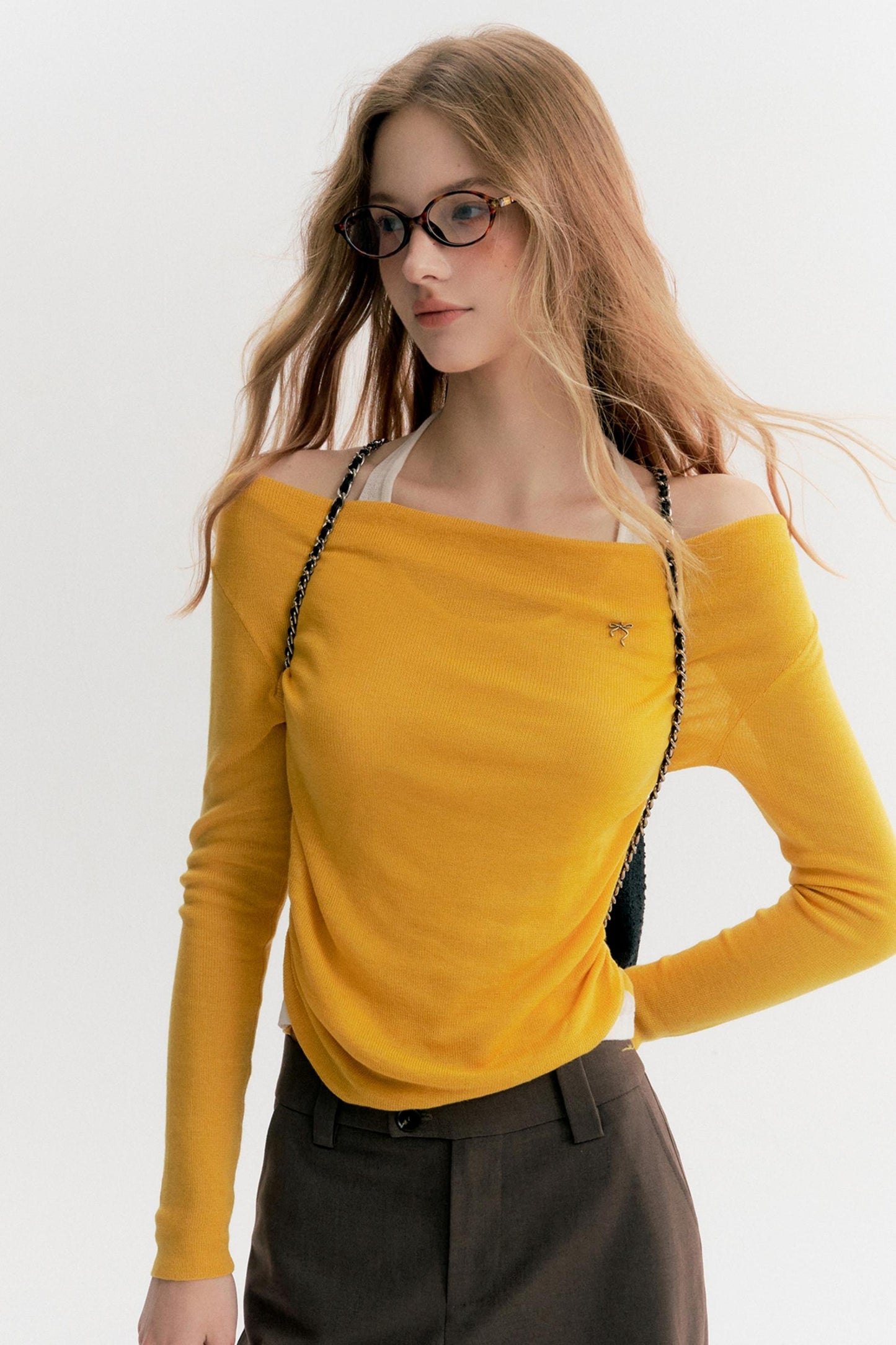 Lazy French Halterneck Knit Top
