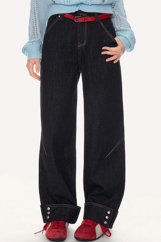 Vintage Heavy Cuffed Straight Pants