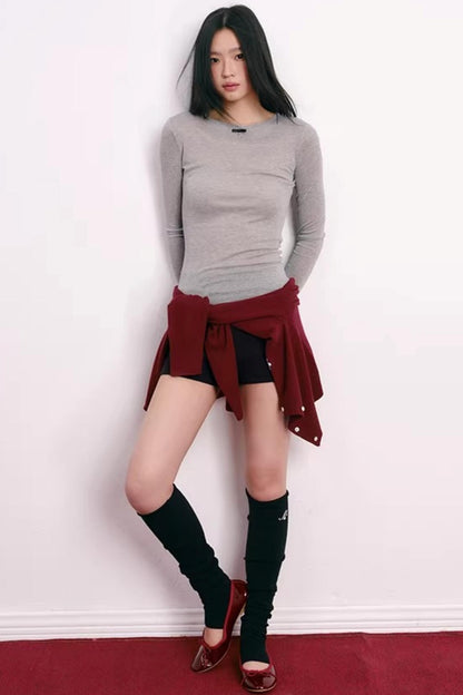 Color-Blocked Velvet Knit Cardigan