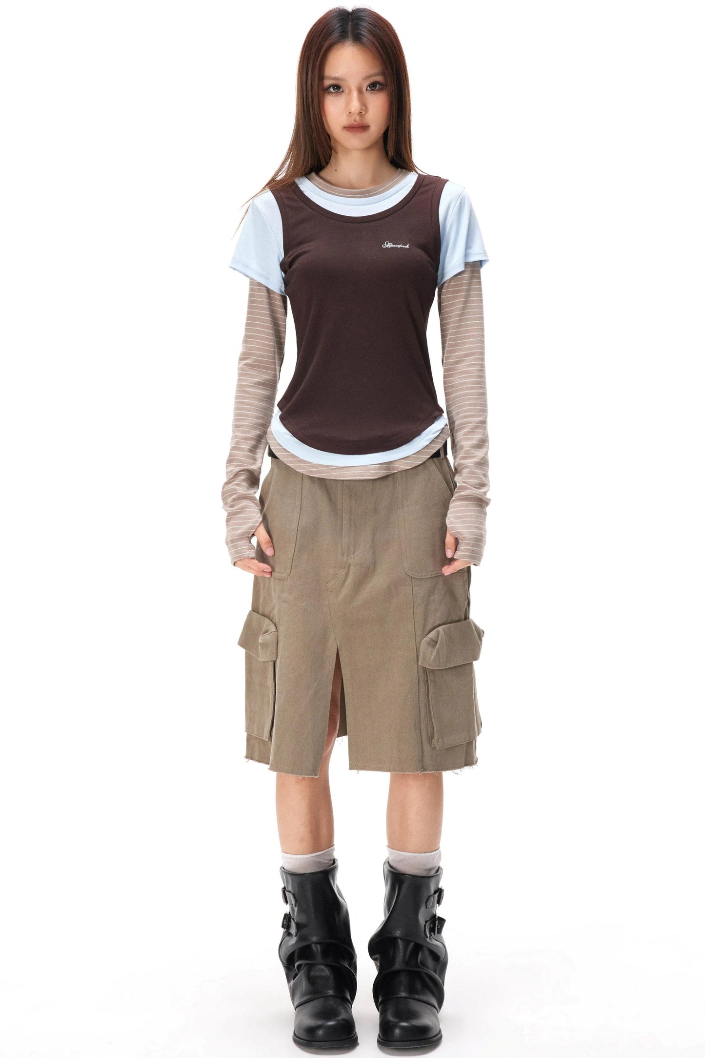 Striped Patchwork Color-Block Sweater