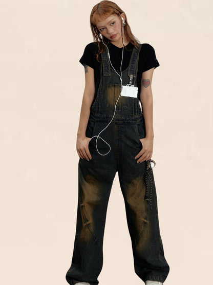 Wasteland Denim Bib Pants