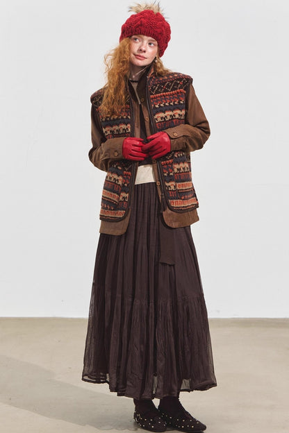 Fair Isle Jacquard Fleece Vest