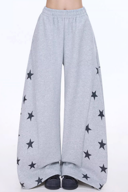 Retro Star Print Sweatpants