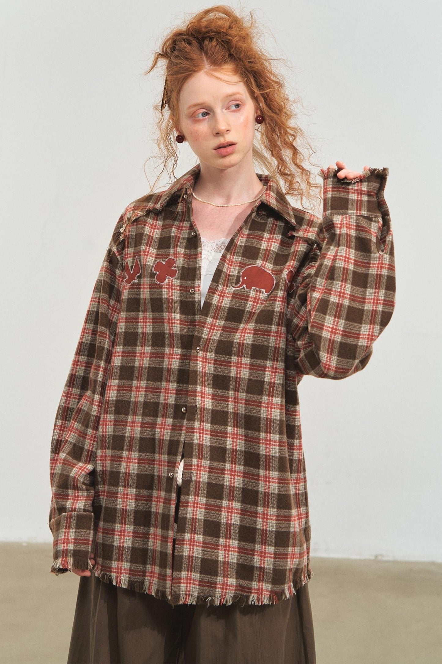 Fun Fringe Plaid Shirt
