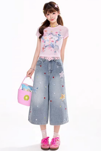 Graffiti Painted Slim Fit Top