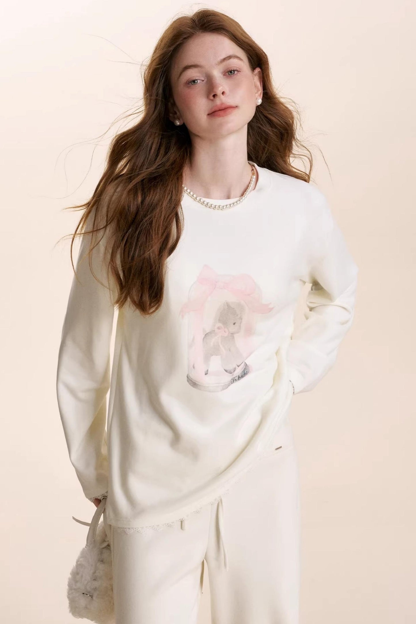 Hand-Painted Pony Print T-Shirt