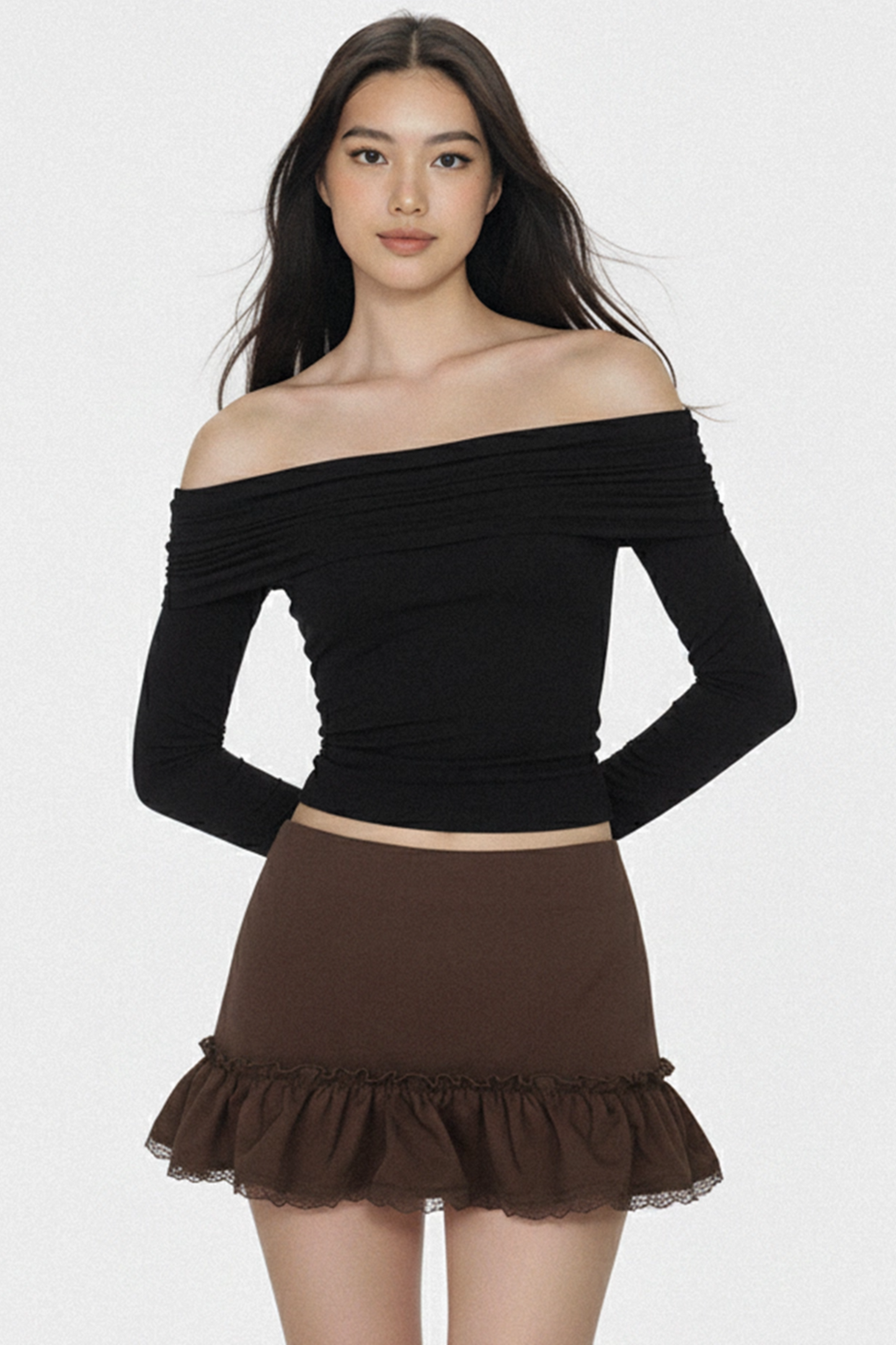 One-Shoulder Backless Blouse