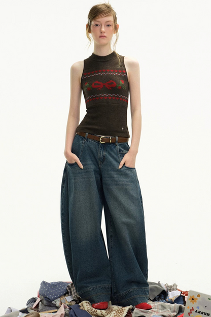 Strawberry Dimension Knitted Vest