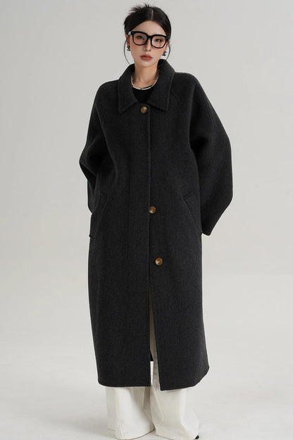 Temperament Wool Reversible Long Coat