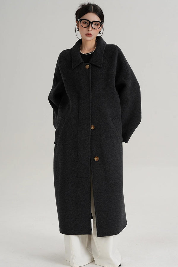 Temperament Wool Reversible Long Coat