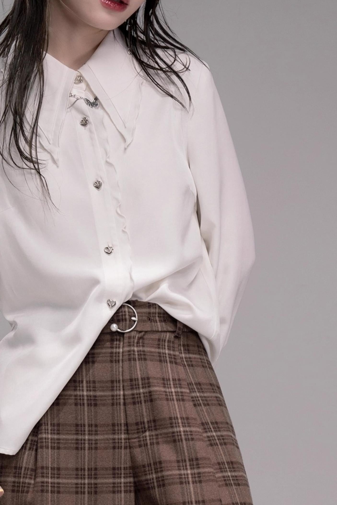 Vintage Check Wide-leg Pants