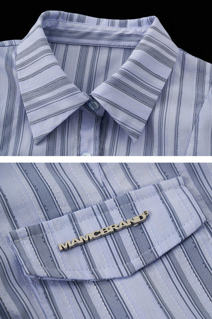 Premium Striped Polo Collar Shirt