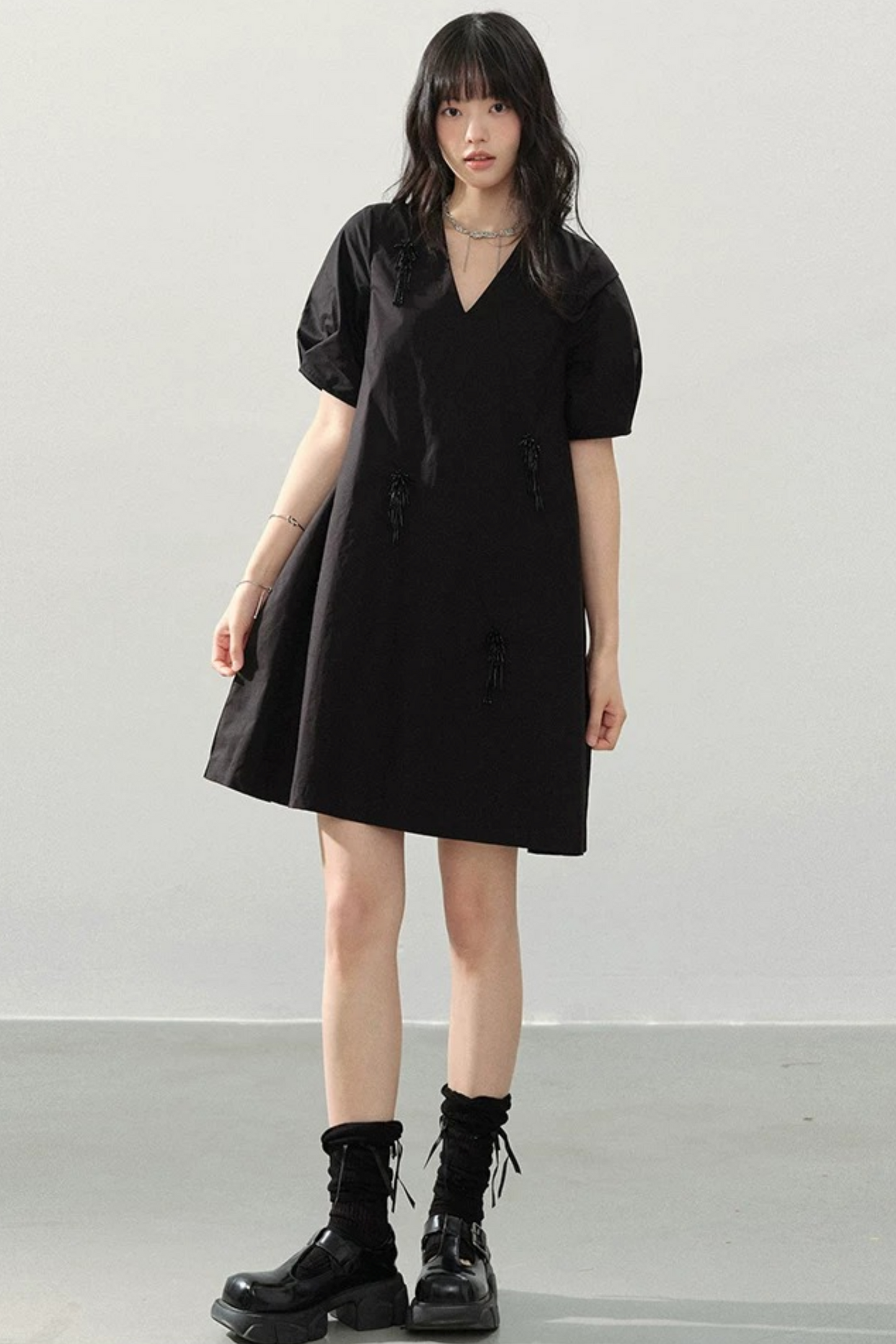 Black Swan Beaded Dress