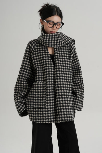 Plaid Wool Coat