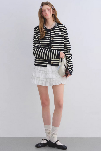 Wool Blend Retro Cardigan