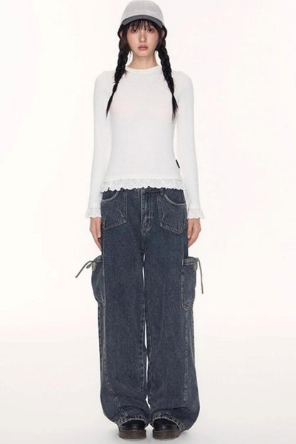 Vintage Cargo Wide-Leg Pants