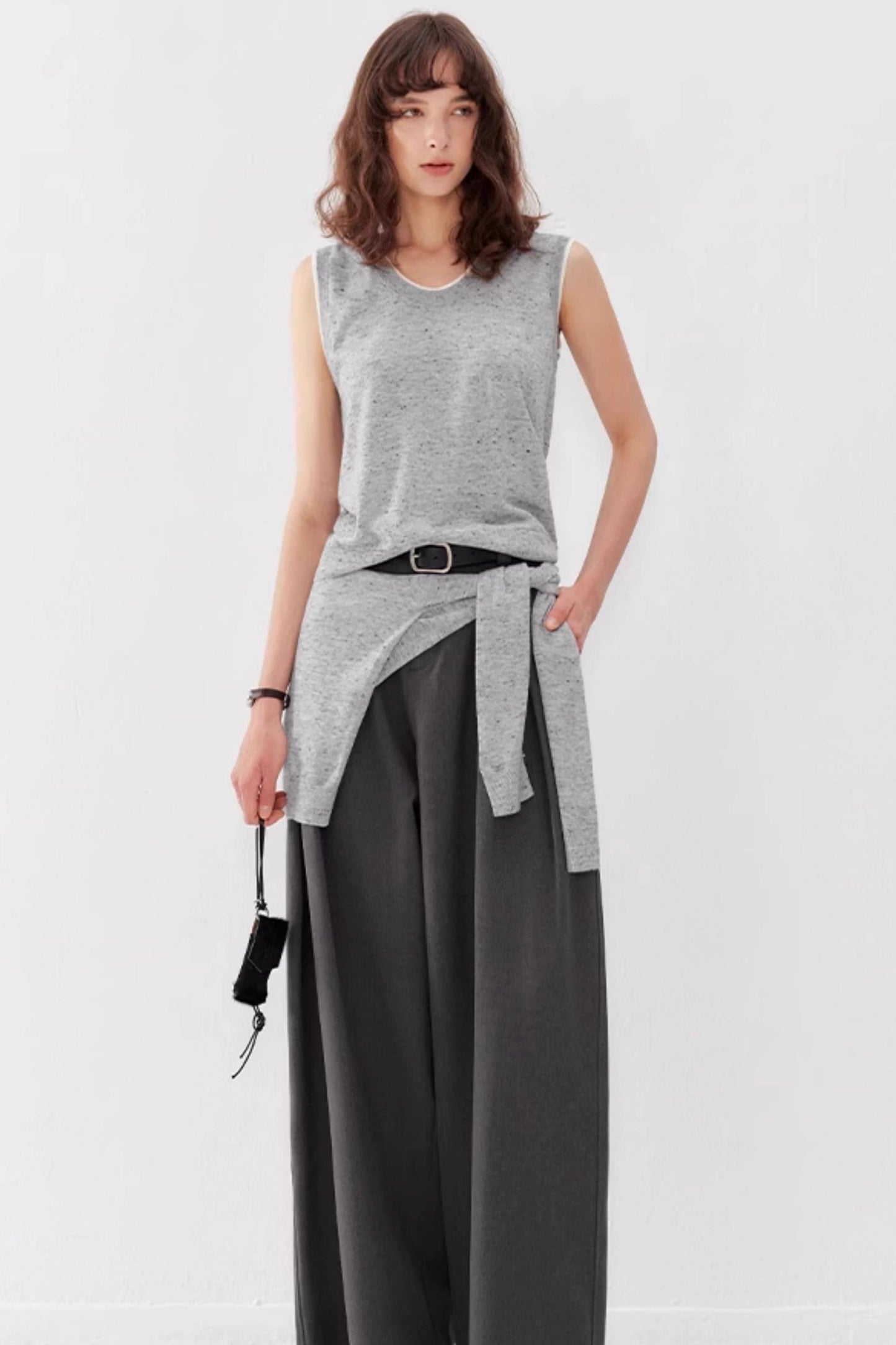 Wool Knit Cardigan Set-Up