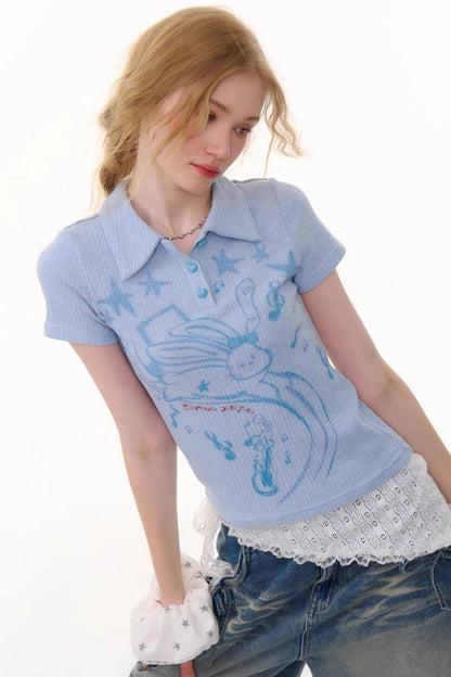 Retro Rabbit Knit Tee