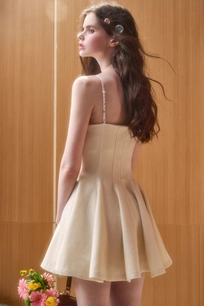 Wool Fluffy Camisole Dress