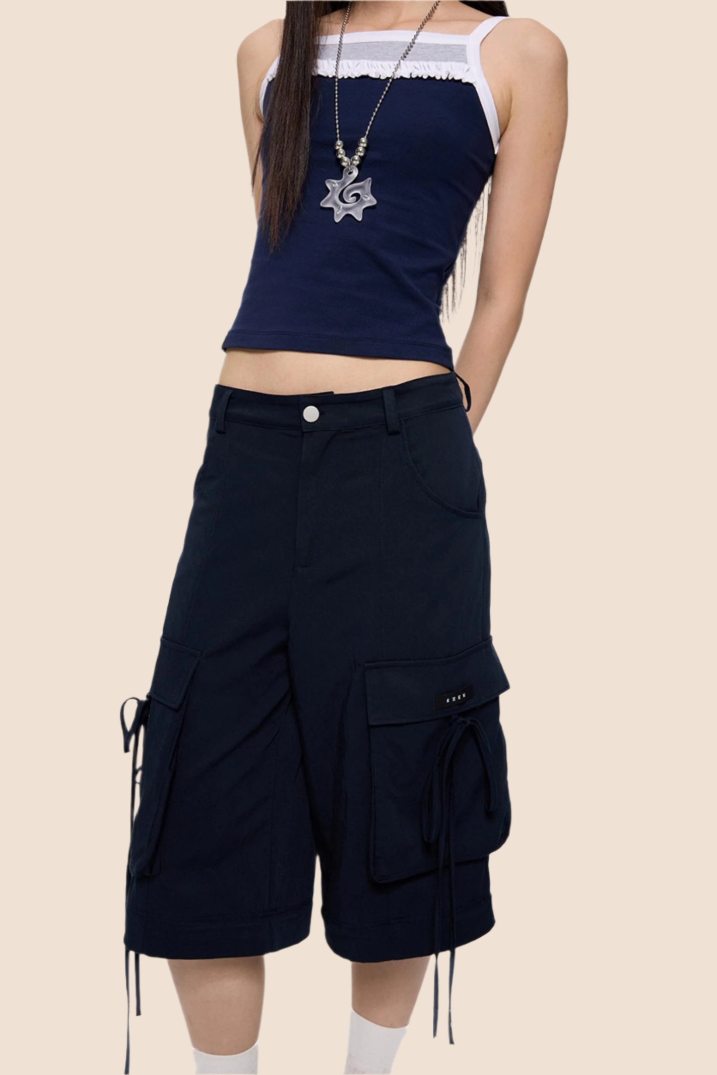 Removable Wide-Leg Slacks