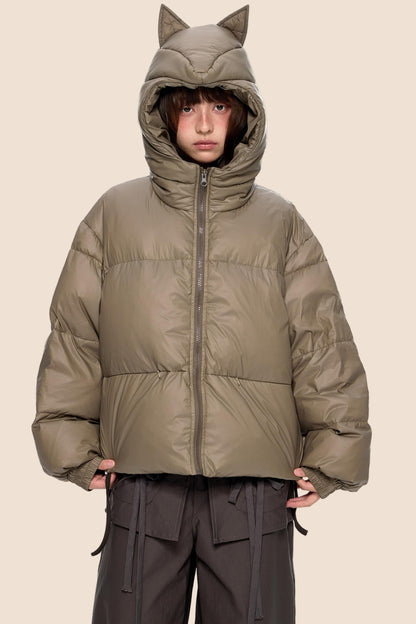 Winter White Short Down Jacket