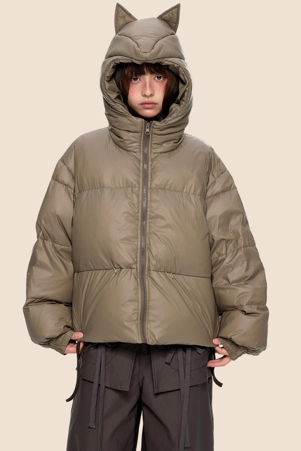 Winter White Short Down Jacket