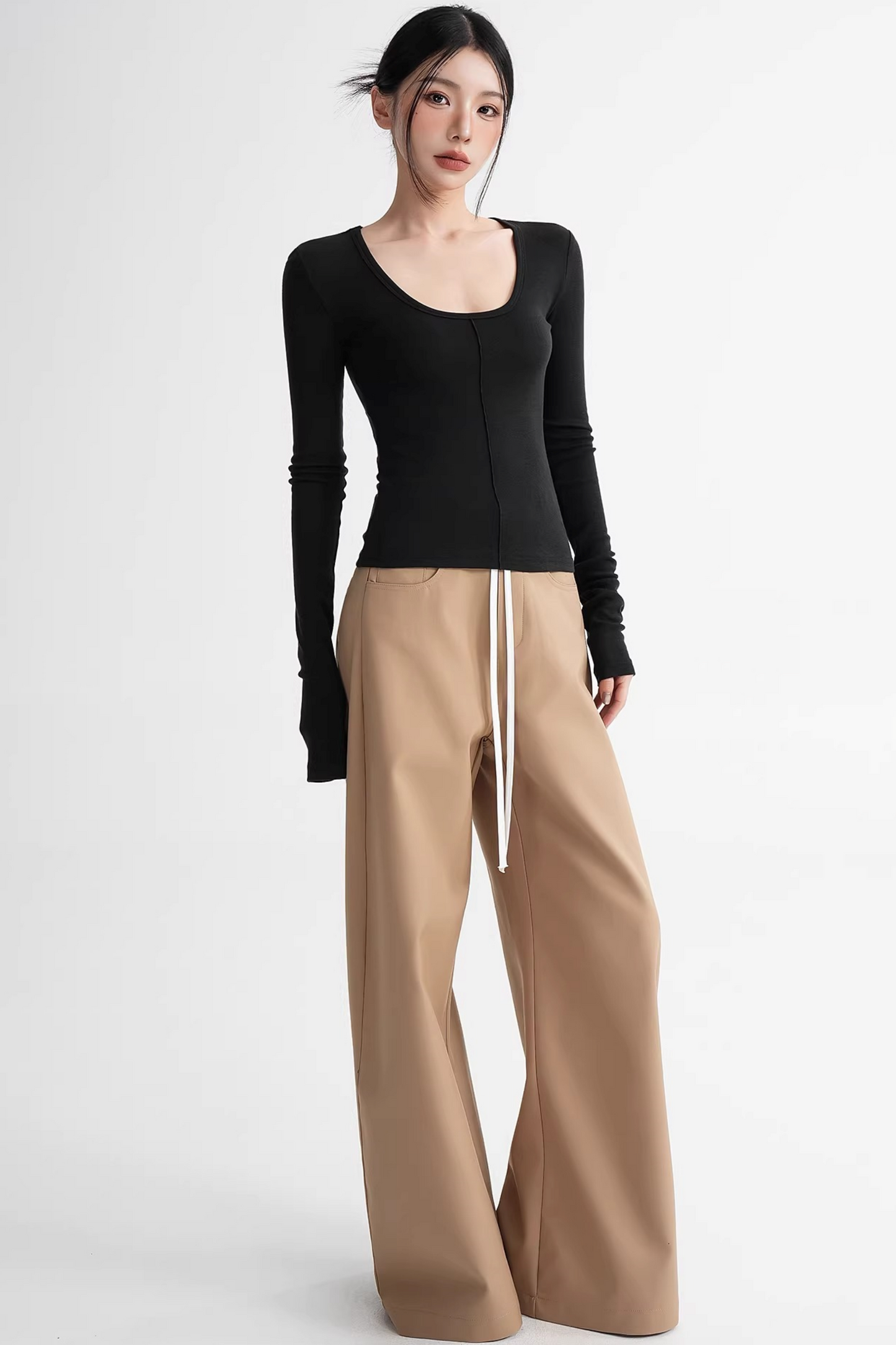 Wool Slim-Fit Stacked Top