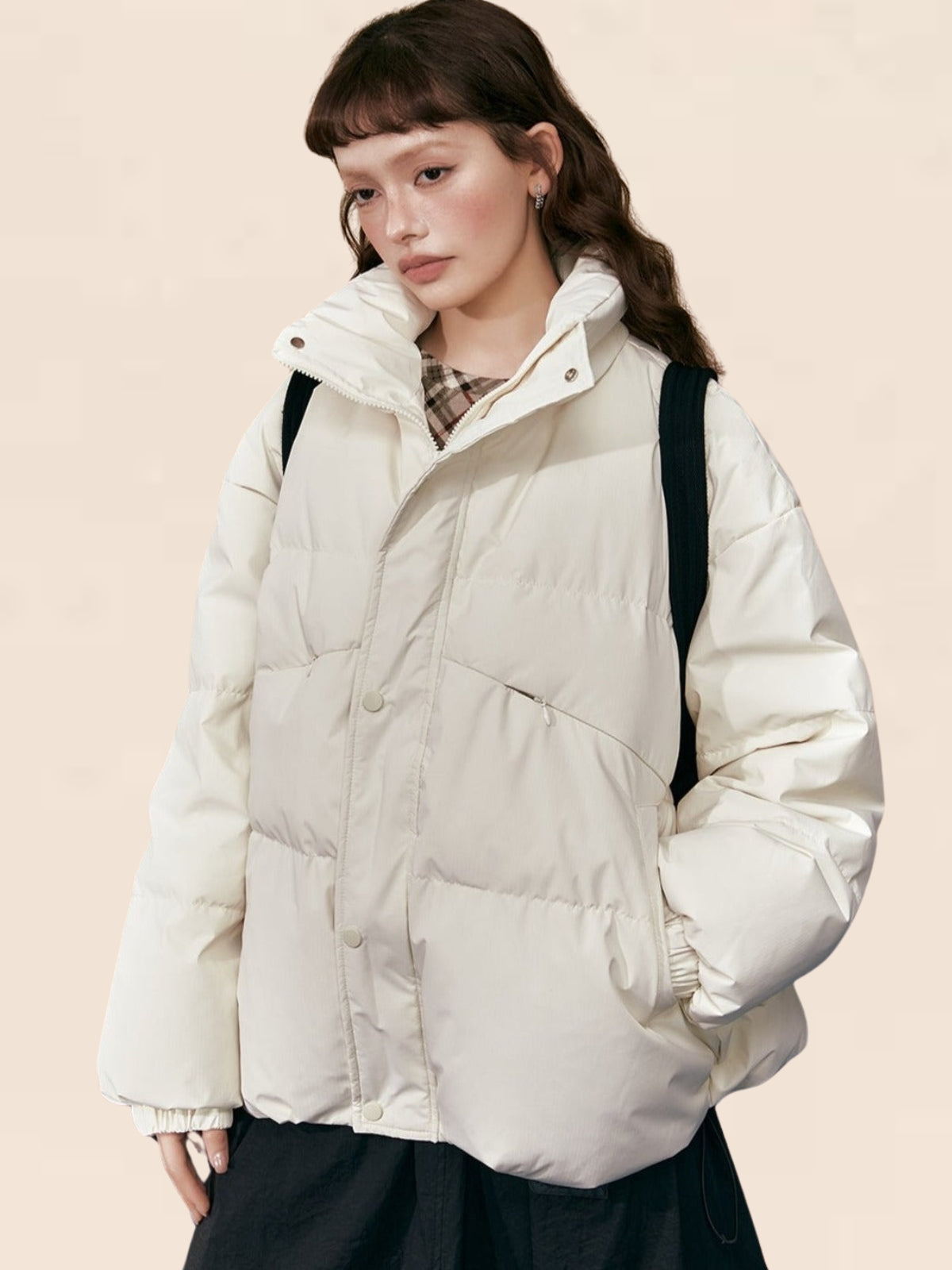 Long-sleeved Loose Down Jacket