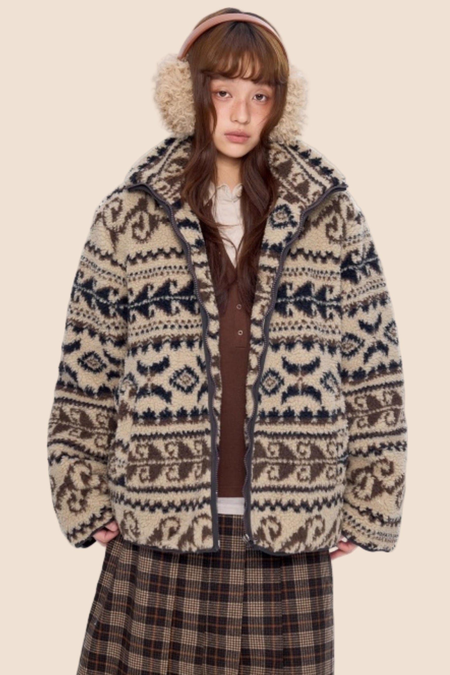 Ethnic Fleece Cotton Jacket