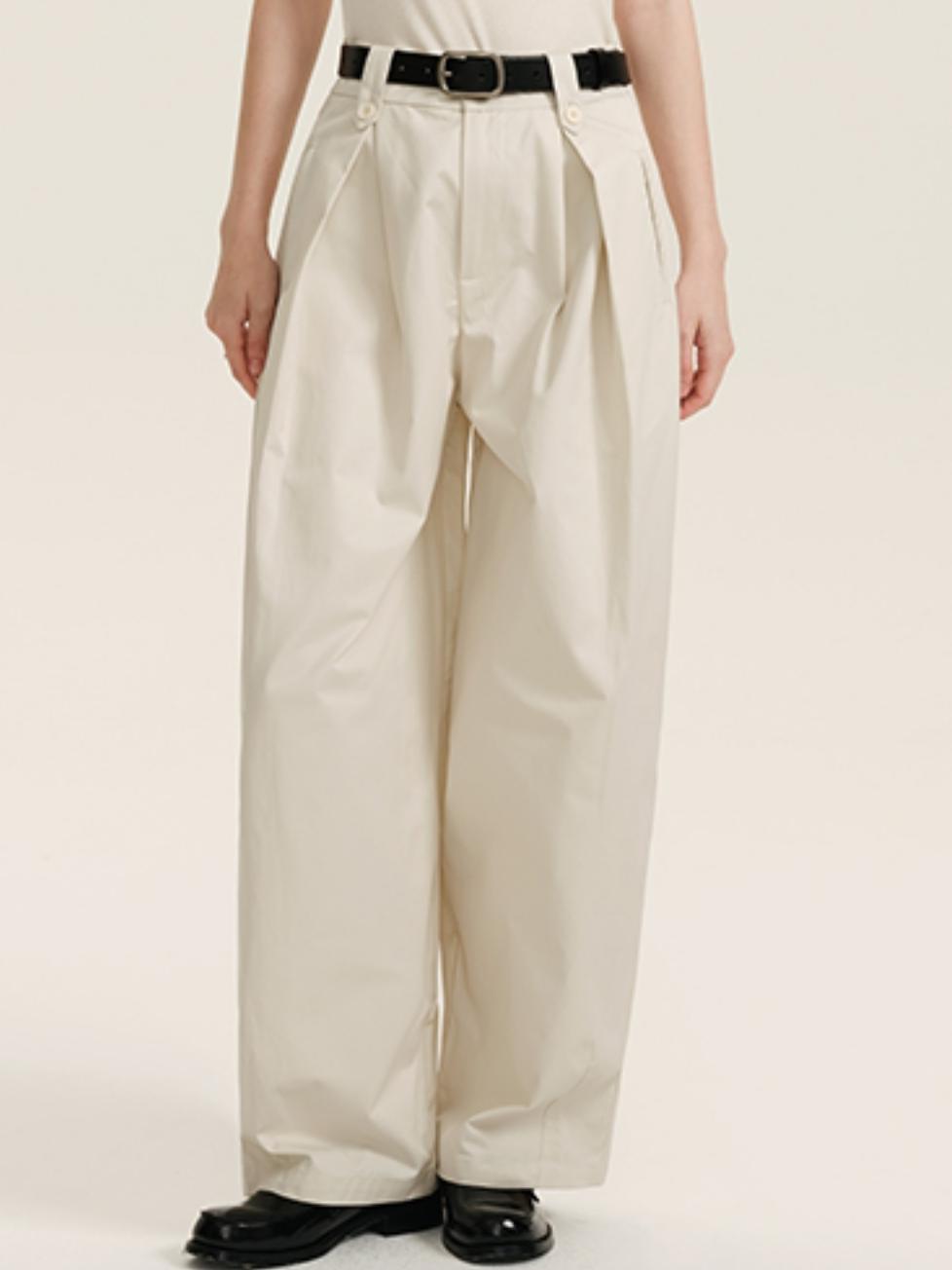 High Waist Pleated Suit Pants