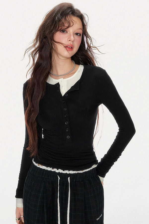 Basic Slim Long Sleeve T-Shirt