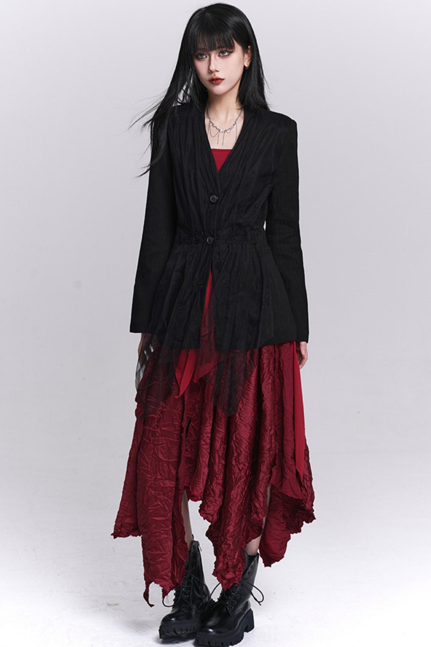 Irregular Red Tube Dress