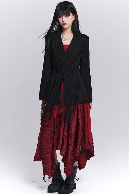 Irregular Red Tube Dress