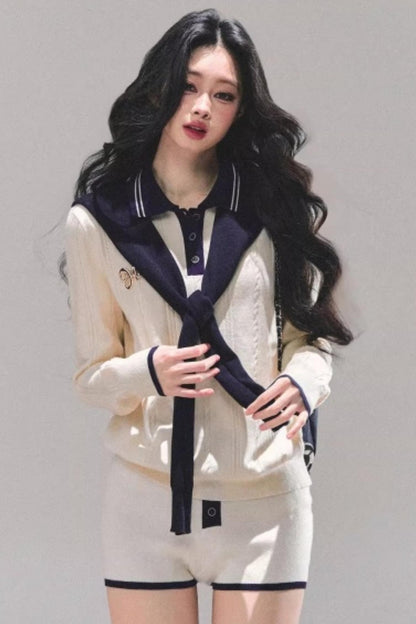 Morning Mist Knitted Suit Set-Up