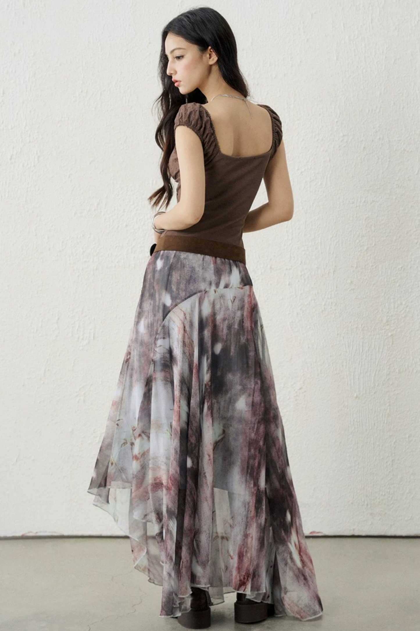 Zen-Inspired Purple Skirt