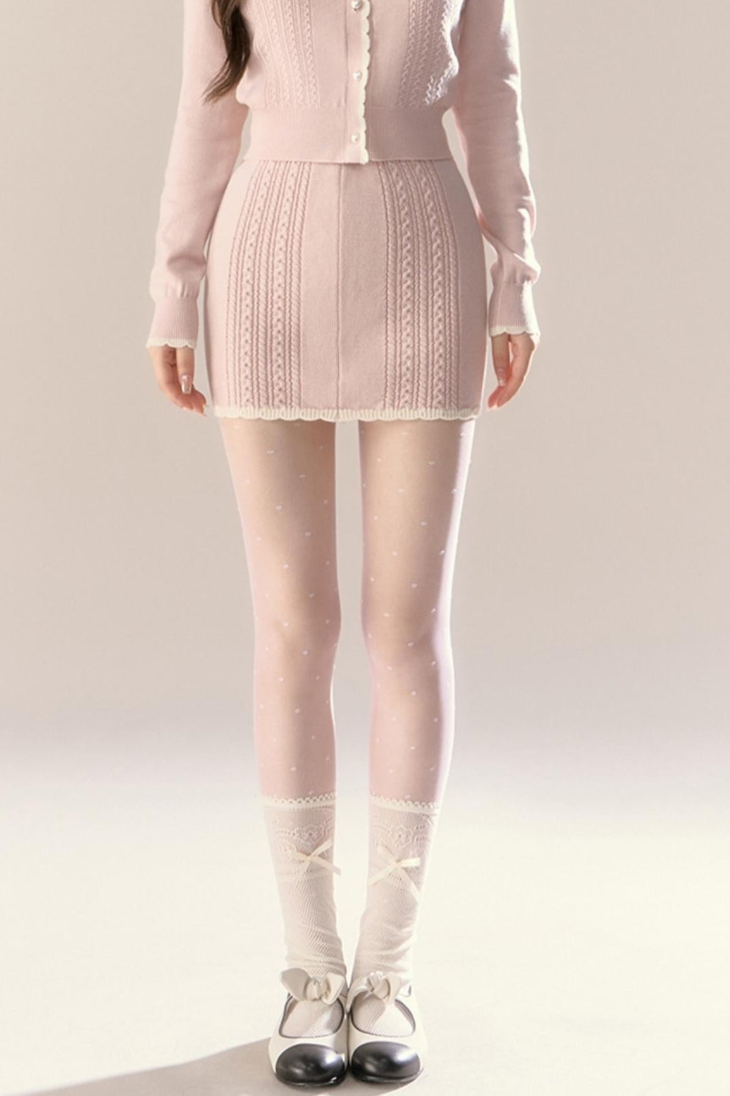 Cherry Blossom Wool Knitted Set-Up