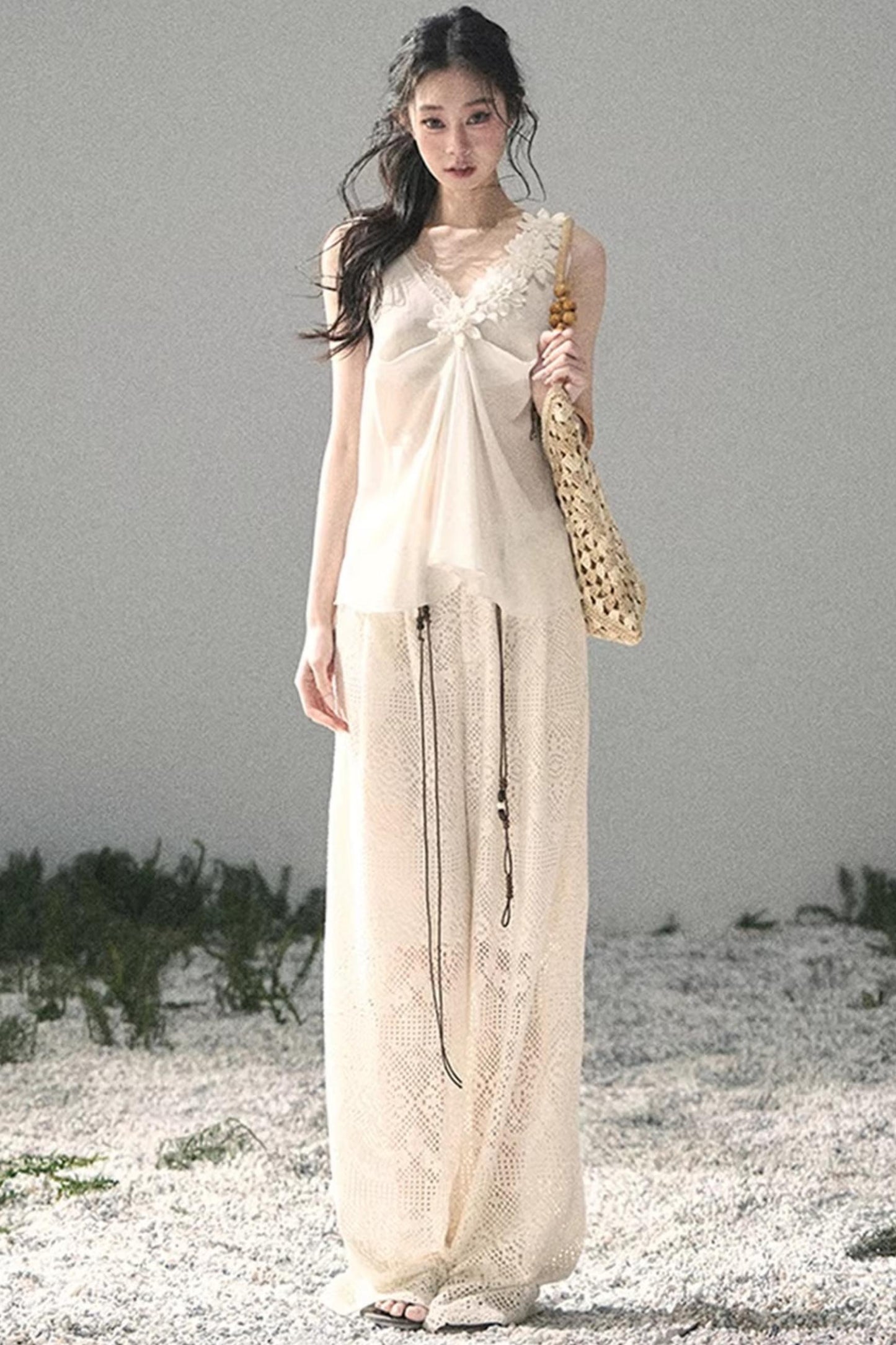 Silent Rose Semi-Sheer Lace T-Shirt