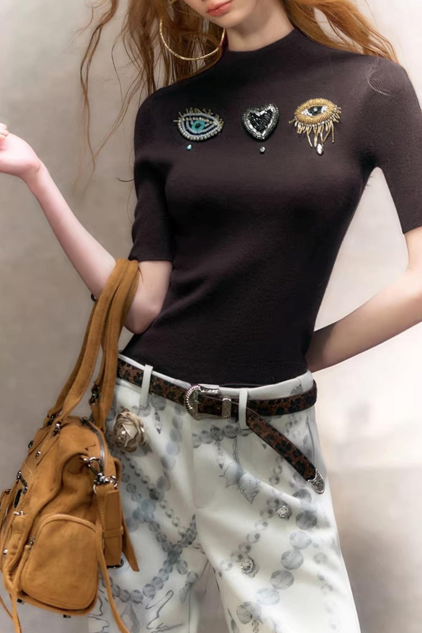 Mysterious Beaded Knit Top