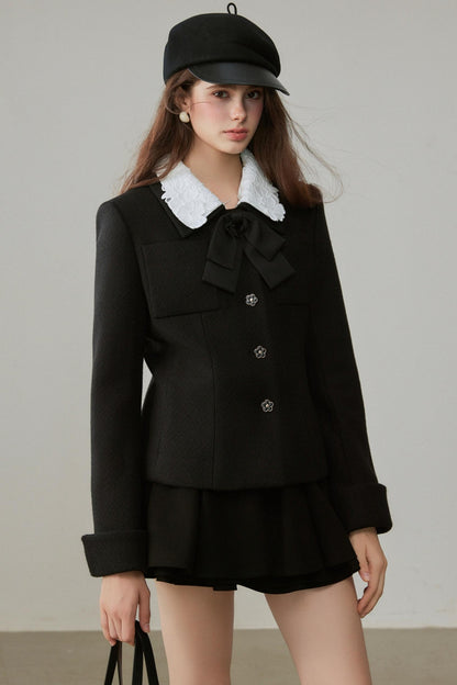 Winter Short Black Jacket