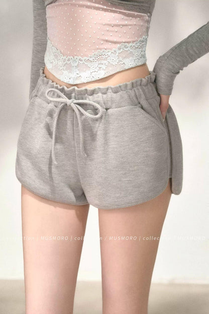 Pleated Floral Wide-Leg Shorts