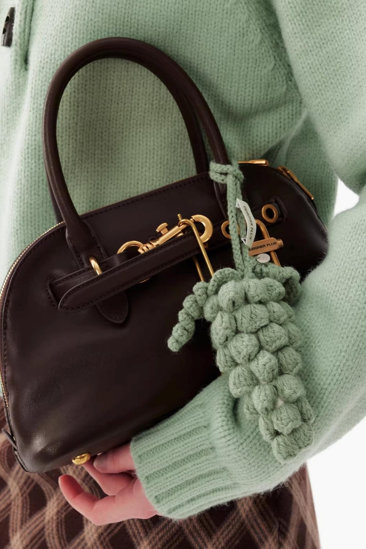 Handmade Wool Grape Pendant