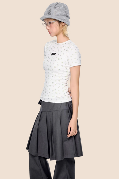 Blumenmuster Retro Top