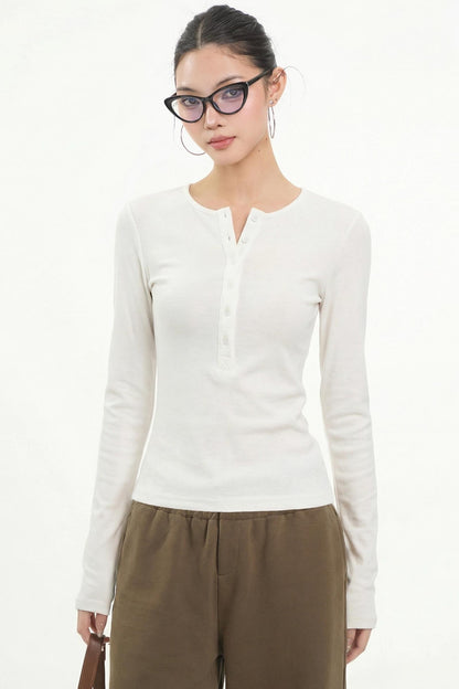 Retro Henry Collar Blouse