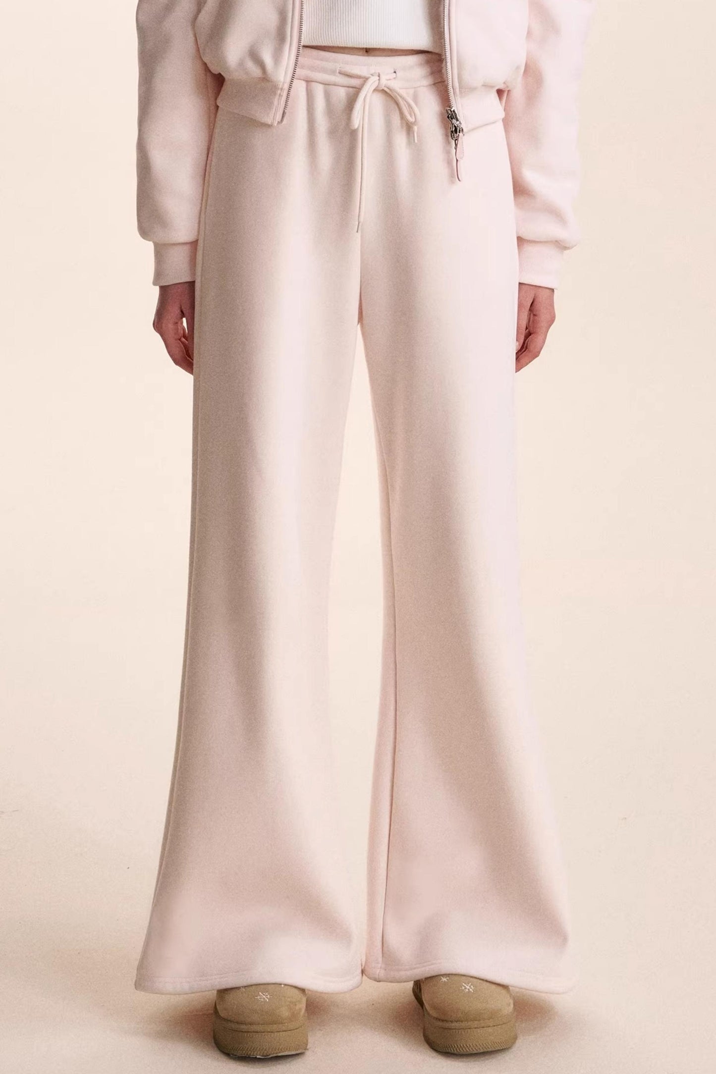 Hooded Plush Jacket & Fleece Pants Set-Up